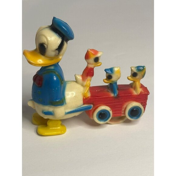 VTG Walt Disney Donald Duck Ramp Walker Toy w/ Huey Dewey & Louie – Pulley Style - Picture 4 of 6